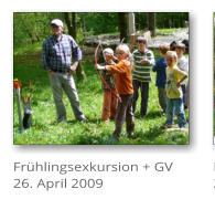 Frhlingsexkursion + GV 26. April 2009