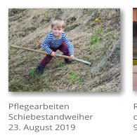 Pflegearbeiten Schiebestandweiher 23. August 2019